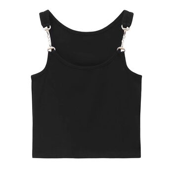 ຂະຫນາດຂະຫນາດໃຫຍ່ camisole ການອອກແບບຂອງແມ່ຍິງ buckle ໂລຫະບໍລິສຸດ lust style outerwear summer ຫວານ hot girl sleeveless top fat mm