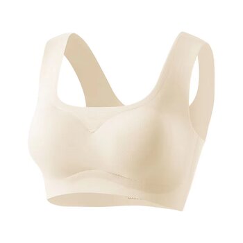 Summer ice silk traceless beauty vest style no steel ring sports sleeping ladies underwear for women thin gathering bra