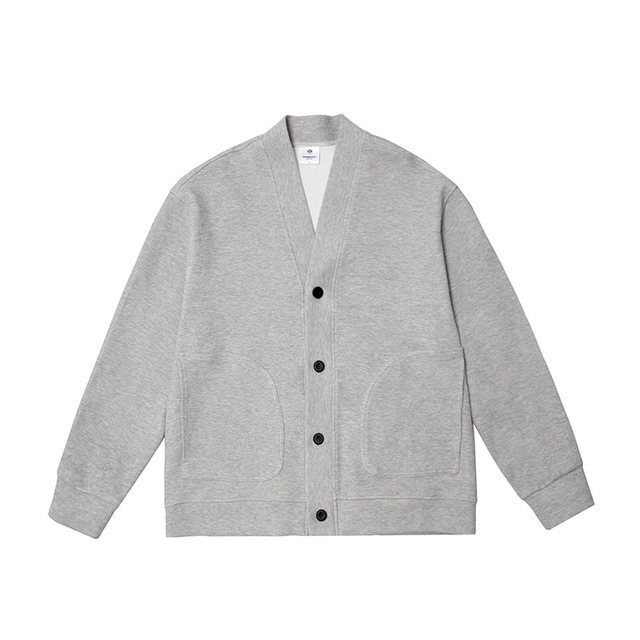 Heima Qizuo solid color waffle cardigan