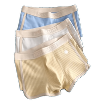 3 pieces of loose mens underwear pure cotton breathable boys boxer briefs youth boxer briefs mid-waist shorts trendy personality