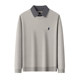 One-piece velvet chenille shirt collar men's fake two-piece sweater