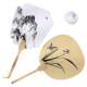 Thickened rice paper round fan traditional Chinese painting calligraphy lacquer fan