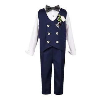 Summer boy dress children's birthday suit vest shirt performance spring and autumn suit boy baby flower girl wedding