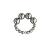 French elegant 925 silver beads & Shijia pearl ring