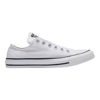 CONVERSE ເກີບຜ້າໃບ breathable lace-less slip-on ຢ່າງເປັນທາງການກັບເກີບ skirt ສີຂາວ 164301C