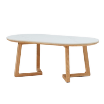 Table basse en bois massif et ardoise élément Original table basse minimaliste pour salon petite table à thé en chêne L7077