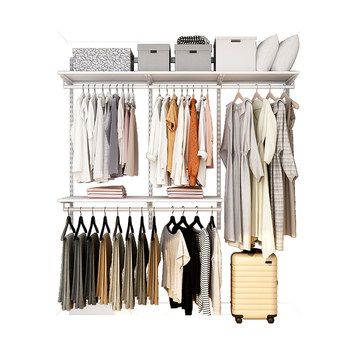 Platinum-resistant metal wardrobe bedroom one wall walk-in integrated cloakroom whole house customized 1.9 meters