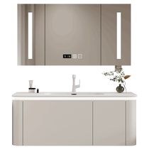 Kabei bathroom cabinet skin-feel integrated basin modern cream style bathroom washbasin cabinet combination smart washbasin cabinet