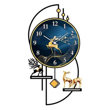 Clocks, wall clocks, living room, light luxury, creative atmosphere, 2025 new internet celebrity decoration, perpetual calendar, personalized clock, no punching