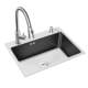 Kitchen sink large single bowl 304 stainless steel undercounter basin