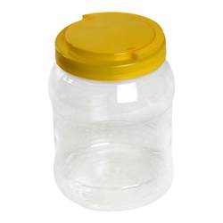 Bee honey bottle plastic 500g bottle 1 catties of free shipping food storage transparent plastic empty bottle sealing jar