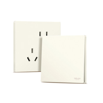 Deli simi velvet white skin switch and socket panel