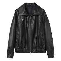 SINBOS Black Gold Party Leather Womens Genuine Leather Short Jacket 2024 Autumn New Vegetable Tanned Sheepskin Jacket