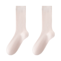 Gray socks womens pile socks summer thin pure cotton mid-calf socks summer confinement socks miu series boneless stockings