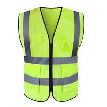 (10 pieces) Reflective clothing safety vest summer mesh breathable construction vest custom printed logo