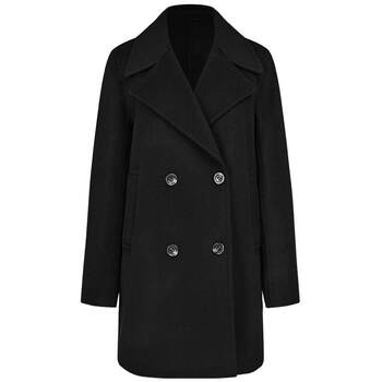Solid color mid-length wool wool coat mandes