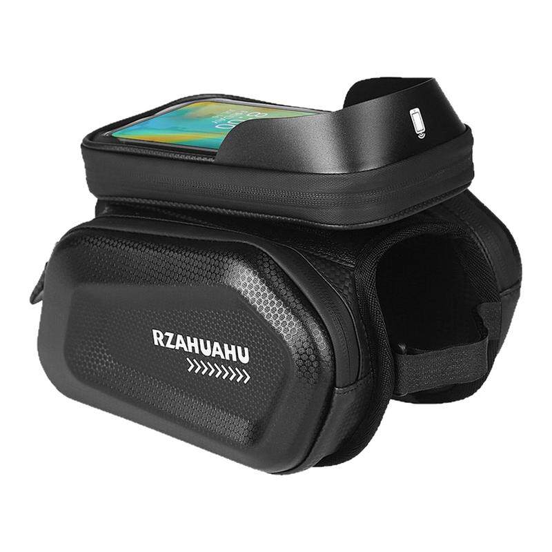 Bicycle hanging bag front beam bag road bike rainproof mobile phone storage bag suitable for Xide Sheng mountain bike three-dimensional touch screen
