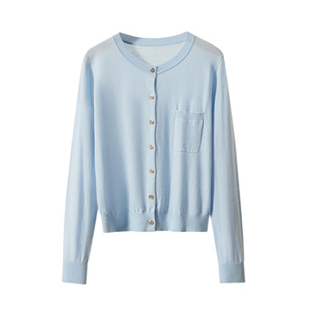 Chunzhu long sleeve women's knitted cardigan top