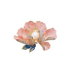 ແບບແຫ່ງຊາດ brooch ດອກ peony ສໍາລັບແມ່ຍິງ, ສູງແລະ exquisite ພາກຮຽນ spring ແລະ summer ແບບໂບຮານ cheongsam ແລະ Hanfu corsage, ເປືອກຫຸ້ມນອກ, ເປືອກຫຸ້ມນອກ, pin ແລະອຸປະກອນເສີມ