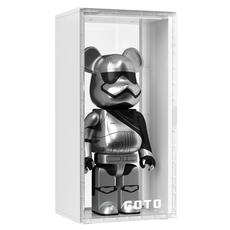 GOTO暴力熊潮玩收納盒潮玩聲控燈光展示盒球鞋玩具收納塑膠盒暴力熊專用