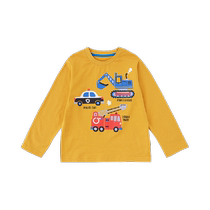 Japan Qianquhui Spring and Autumn Boys Clothing Bottoming Shirt Engineering Vehicle Boy Baby Long-Sleeved T-Shirt F87343