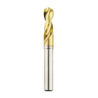 Fixed-shank powder high-speed drill bit that requires no centering, is convenient and durable