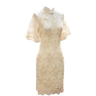 Vestido cheongsam de encaje para mujer talla grande mb