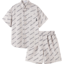 (Same style in shopping malls) April live broadcast childrens short-sleeved suit in handsome two-piece summer suit for older children