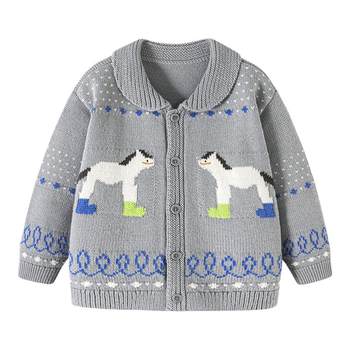 Mini balabala baby retro style knitted cardigan Mini balabala baby retro style knitted cardigan