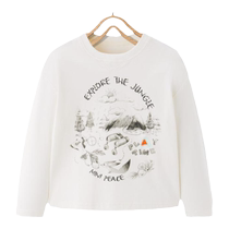 (Same style at counter) minipeace Peacebird childrens clothing boys long-sleeved T-shirt baby bottoming shirt spring white