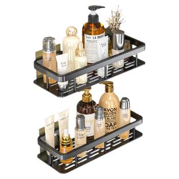 No punch-out bathroom storage rack