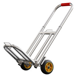 Hand-Pulled Cart for Home Use, Portable Folding Trolley for Picking up Packages, Small Trailer for Students' Luggage, Trolley for Climbing Stairs and Pulling Cargo