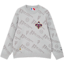Jack Jones NBA co-branded Pelicans winter comfortable sweater sports loose letter full printed sweater mens clothing