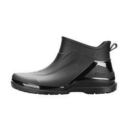 British rain boots men's short-tube waterproof casual rain boots flat lightweight kitchen non-slip rubber shoes thick-soled water shoes work