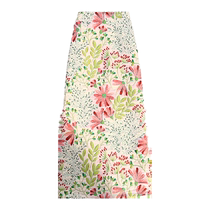 Trendy brand 2024 new design printed slit hip skirt fashionable personality mid-length skirt versatile casual A-line skirt