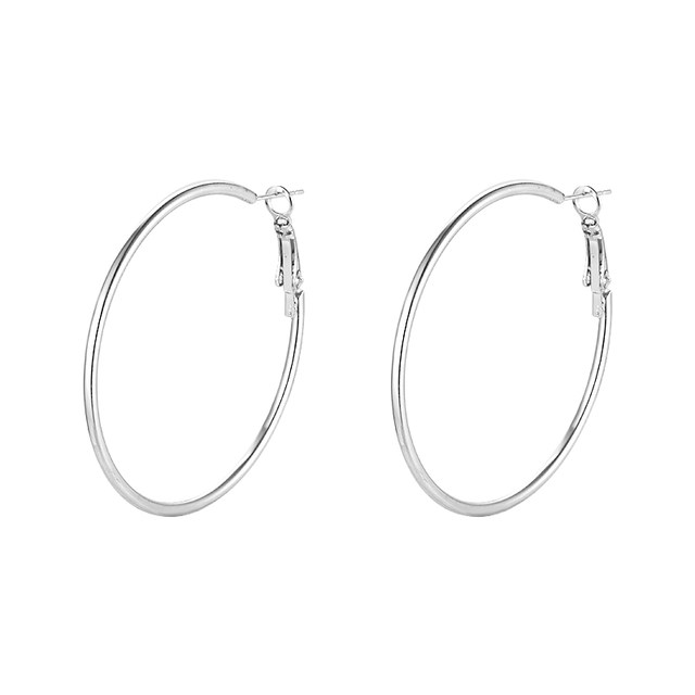 999 sterling silver needle hoop earrings large earrings