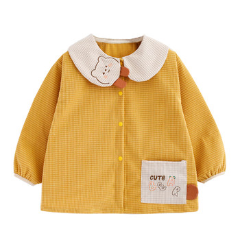 Axiheyue boys' smock, eating clothes, coat, anti-dirty