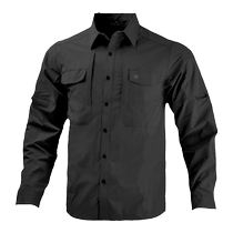Hanye Dark Walker quick-drying shirt outdoor military fans lapel buttoned tactical breathable multi-pocket shirt long-sleeved men