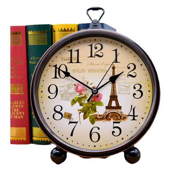 Combas desk clock for living room and bedroom, household large-character desk clock with alarm clock, creative nordic fashion style