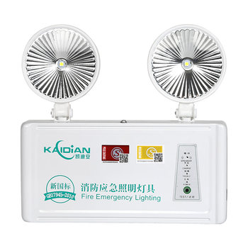 Fire emergency light evacuation double-headed light new national standard l rechargeable led commercial ultra-bright safety exit emergency lighting