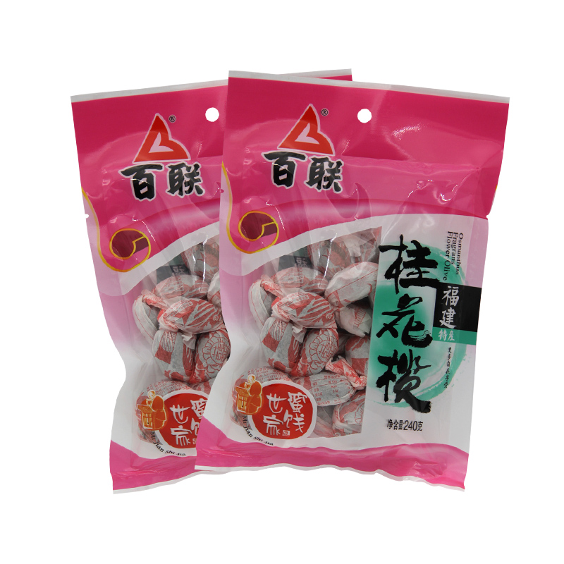 Fuzhou specialty Bailian olives 240g*2 bags paper roll