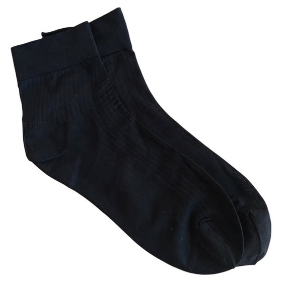 Men's casual stockings short vertical stripes breathable gentleman sexy navy black formal suit leather shoes