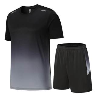 Fitnessbekleidung herren eisseide schnelltrocknender sportbekleidungsanzug sommer