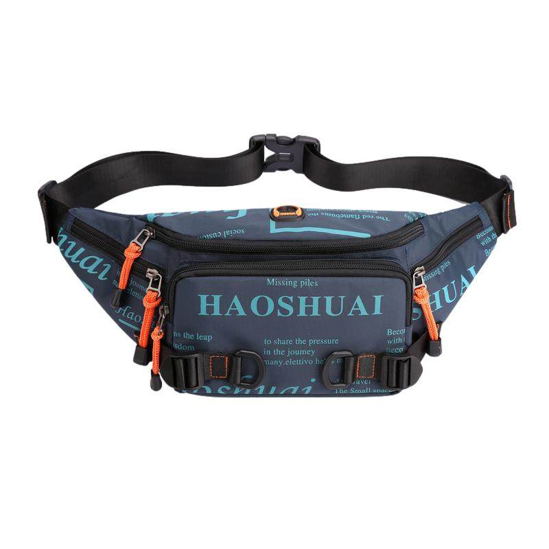 Large capacity waterproof nylon cloth men's waist bag mobile phone bag