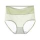 Women's underwear ice silk seamless antibacterial cotton high waist tummy control plus size briefs thin mid-waist
