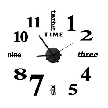 Luminous acrylic pastoral living room bedroom silent wall clock