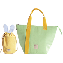 (Self-operated) LOCK&LOCK Cute Cartoon Japanese Lunch Bag Canvas High-Looking Tote Bag Insulated Bag
