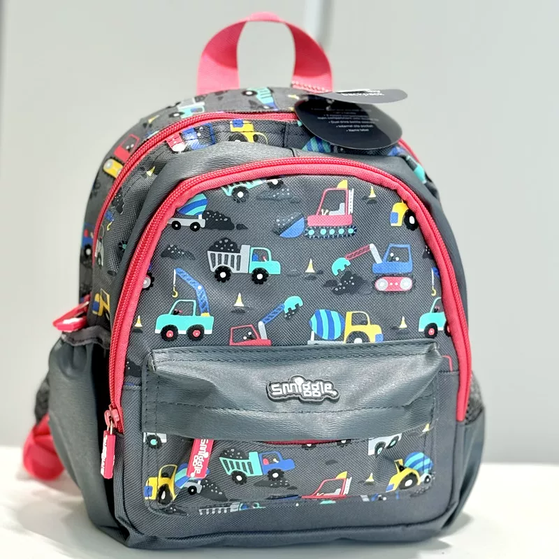 Fuchsia school bag for early age, universal backpack, storage system, 1-3-6 years