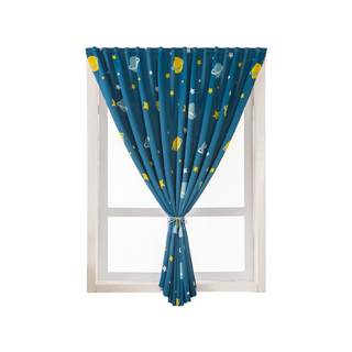 Simple Velcro paste type full blackout small curtains without punching installation heat insulation sunscreen shade cloth short bedroom