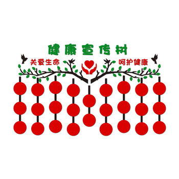 Hospital Department Nursing Home Cultural Wall Wish Wall Wishing Tree Corridor Background Wall Decoration 3D Wall Stickers